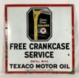 Texaco Motor Oil & Crank Case Service Porcelain Sign
