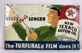 1936 Texaco Sign w/ Quart Can and Station Attendant