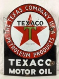 The Texas Company Petroleum Products & Motor Oil Porcelain Sign