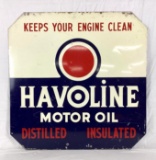 1940 Texaco Havoline Double Sided Metal Sign