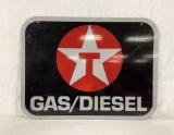 Texaco Gas/Diesel Reflective Metal Sign