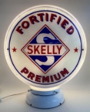 Skelly 2 Star Fortified Premium Gasoline Pump Globe