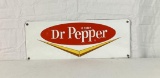 Dr Pepper Porcelain Sign w/ Chevron