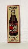 Nichol Kola Sign w/ Bottle & 5 Cent Price Graphic