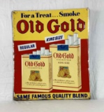Old Gold Cigarette Regular and King Size Tobacco Metal Sign