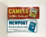(2) Camel and Newport Cigarette Signs