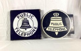 (2) Bell Telephone Flange Signs