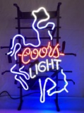 NOS Coors Light Bucking Bronco Neon Sign