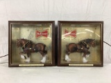(2) Budweiser Clydesdale Tavern Lights