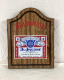 Budweiser Dart Board Cabinet w/ Darts and Board
