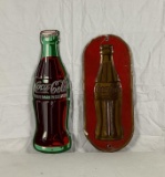 (2) Coca-Cola Bottle Signs