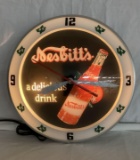 Nesbitts Orange Double Bubble Lighted Clock