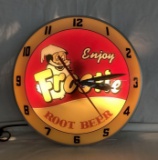 Frosty Root Beer Double Bubble Lighted Clock