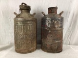 (2) 10 Gallon Sinclair and Brown Tank Test Cans