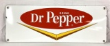 Drink Dr Pepper Porcelain Sign w/ Chevron