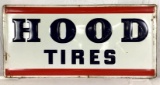 Hood Tires Embossed Metal Sign