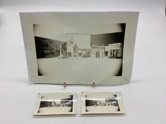 1943 Texaco Filling Station Real Photos Hinkley, IL