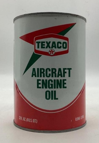 Texaco Aircraft Engine Oil Quart Can White Plains, NY