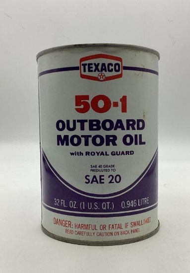 Texaco SAE 20 Outboard Motor Oil w/ Royal Guard Quart Can