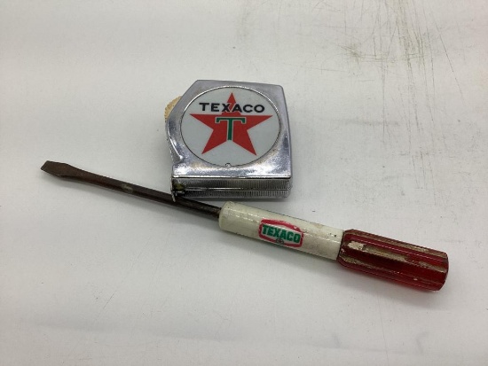 Texaco Screwdriver and Tape Measure