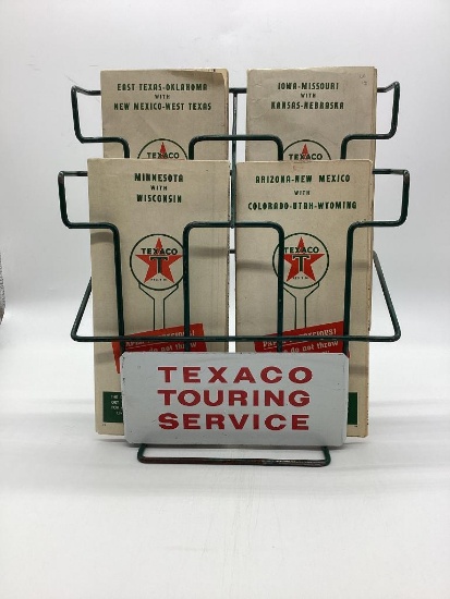 Texaco Touring Map Rack w/ Maps