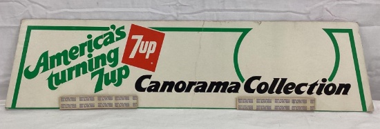 7-Up Cardboard Sign "America's Turning 7-Up"