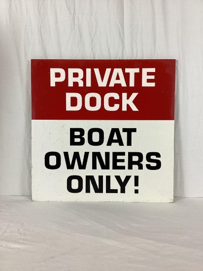 Private Dock Boat Owners Only Sign