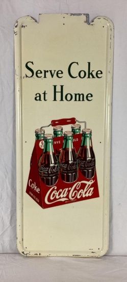 1947 Coca Pilaster Sign w/ Six Pack