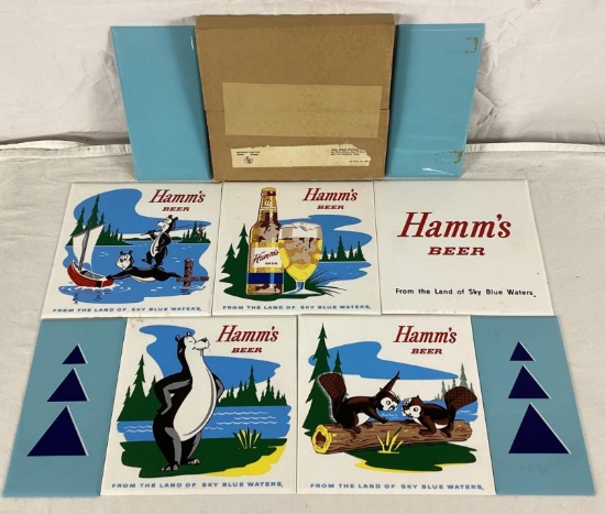 Hamm's Beer Lighted Plastic Signs NIB