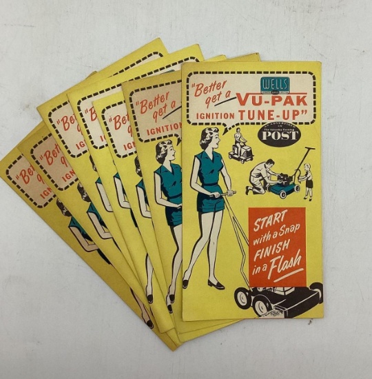 5+ Wells Vu-Pak -up Ignition Tune-up Fliers