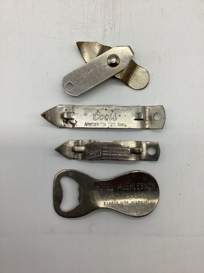 Hotel Muehlebach, Schlitz and Coors Bottle Openers