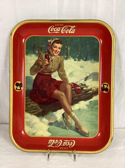 Coca-Cola Winter Girl Serving Tray