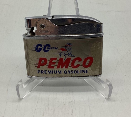 Pemco "Go with Pemco Premium Gasoline" Lighter Tulsa, Oklahoma