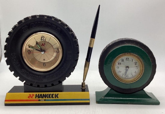 Two Tire Desk Clocks