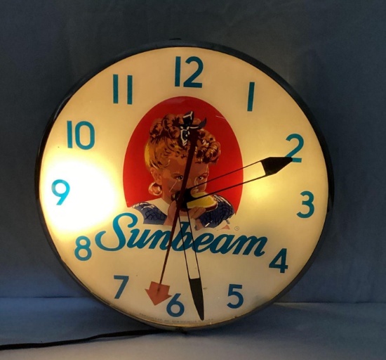 Sunbeam Bread Lighted Clock