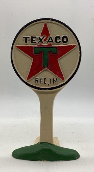 Texaco Cast Iron Door Push