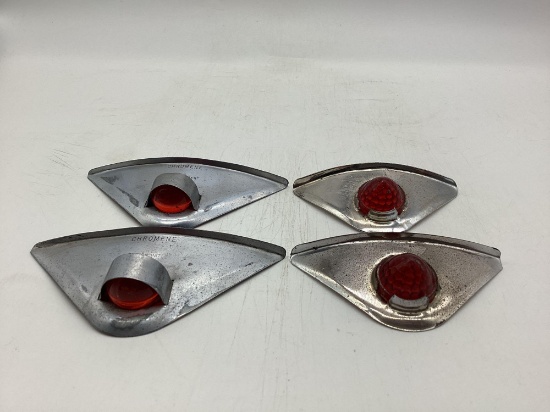Four Red Cat Eye Reflectors
