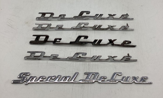 Five Deluxe Car Emblems