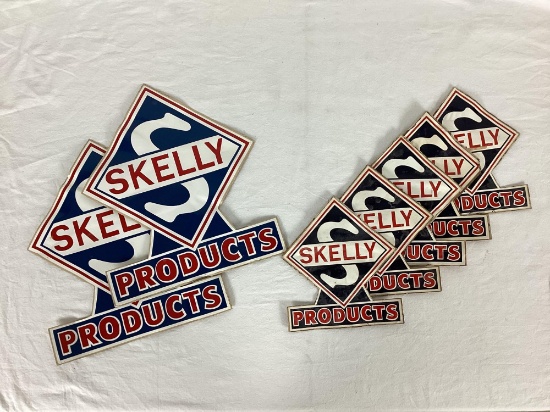 Seven Original Skelly Gas Pump Decals