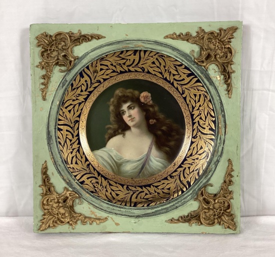Early Dresden Artwork Advertising Wall Plate