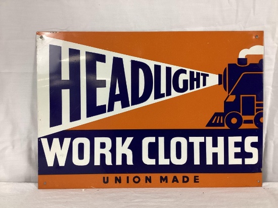 Headlight Work Clothes Sign w/ Train Engine