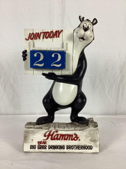 Hamm's Bar Back Figurine w/ Calendar