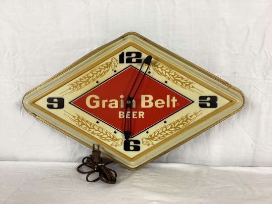 Grain-Belt Beer Lighted Clock
