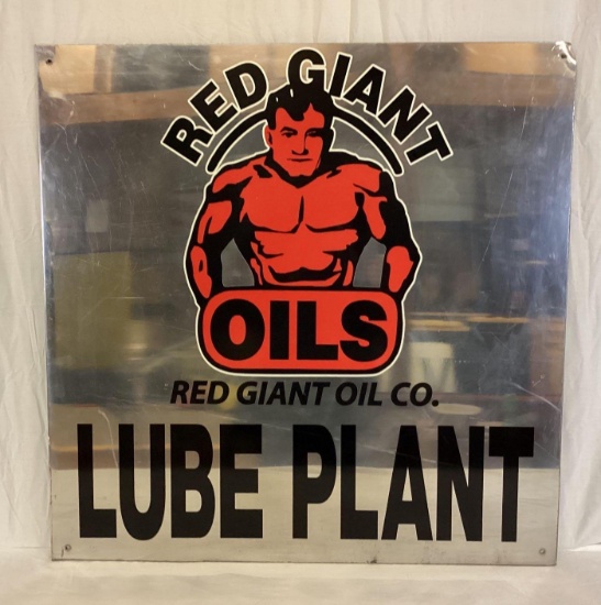 Red Giant Lube Plant Metal Sign