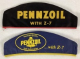Two Pennzoil Filing Station Attendant Caps