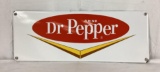 Dr Pepper Porcelain Sign w/ Chevron