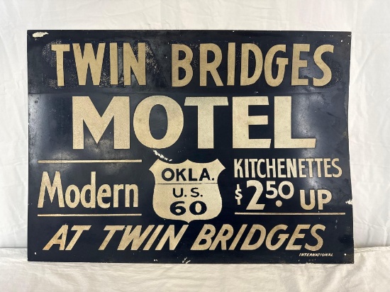 Twin Bridges Oklahoma Highway 60 Reflective Sign