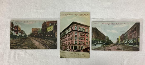 Three Early Statehood Tulsa Postcards