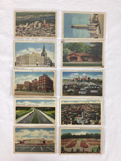 Ten Tulsa, OK Postcards