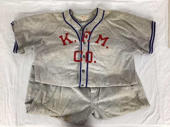 Texaco KFM Wool Baseball Uniform Tulsa, OK